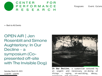 OPEN AiR | In Our Decline – a symposium